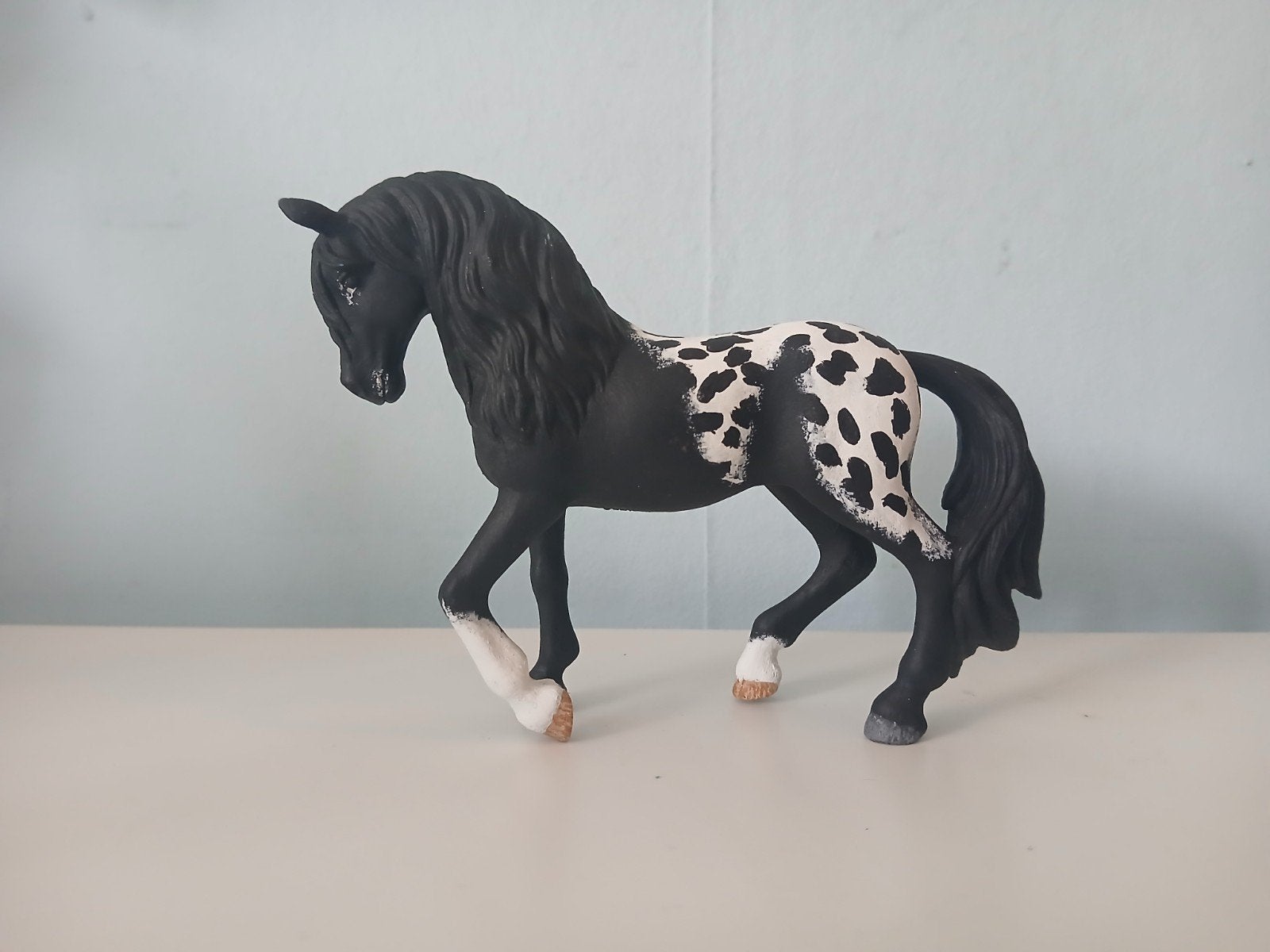 schleich repaint, Verzamelen, Ophalen of Verzenden, Zo goed als nieuw, Paard, Beeldje of Figuurtje