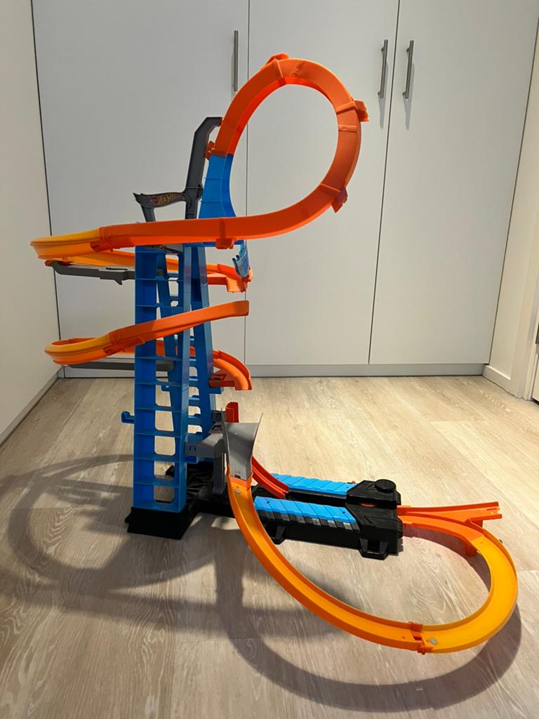 Hotwheels wolkenkrabber crash, Racebaan, Ophalen of Verzenden, Zo goed als nieuw, Hot Wheels