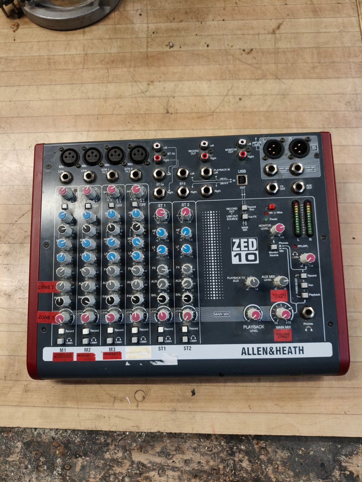 Allen & Heath ZED-10 Compact Mixer, Ophalen of Verzenden, Gebruikt, Minder dan 5 kanalen, Microfooningang