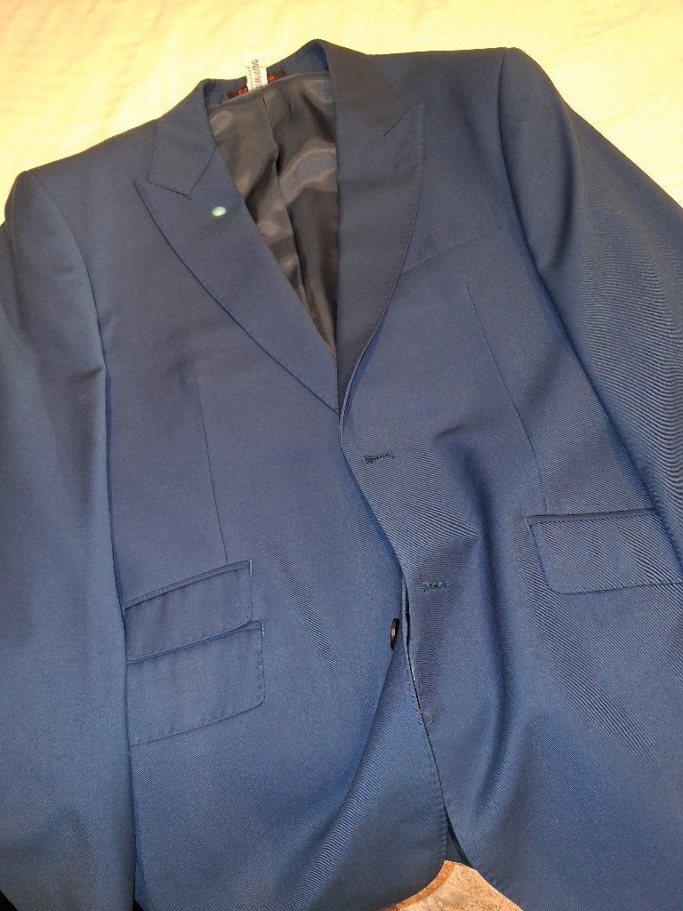 Colbert jasje maat 52 blauw, Kleding | Heren, Kostuums en Colberts, Ophalen of Verzenden, Zo goed als nieuw, Maat 52/54 (L), Blauw