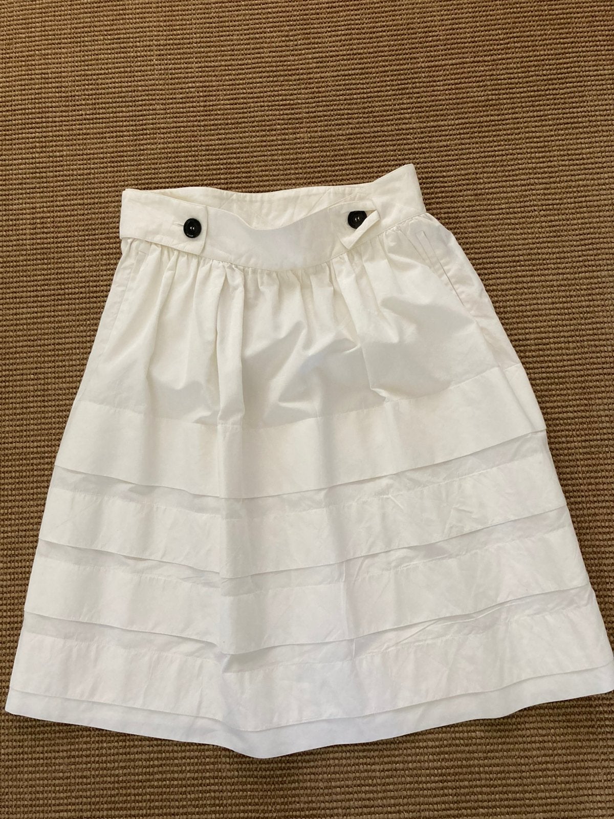Saint Laurent YSL witte zomer rok maat 36-38, Kleding | Dames, Rokken, Zo goed als nieuw, Maat 36 (S), Wit, Knielengte, Ophalen of Verzenden