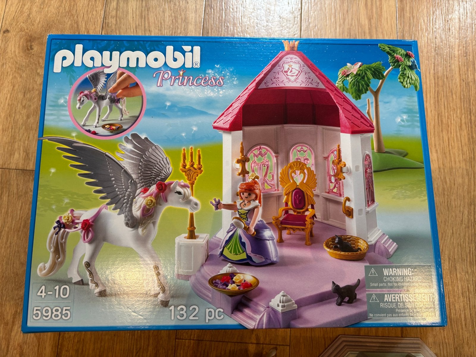 Playmobil Princess 5985 met Pegasushuis en figuren, Kinderen en Baby's, Gebouw, Losse onderdelen, Ophalen of Verzenden, Zo goed als nieuw