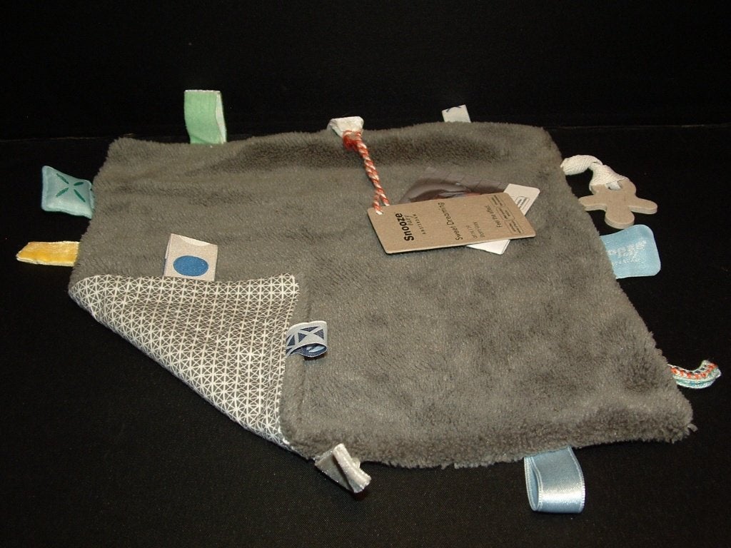SNOOZEBABY KNUFFELDOEK VELOURS DONKERGRIJS MET, Kinderen en Baby's, Speelgoed | Knuffels en Pluche, Verzenden, Nieuw, Overige typen