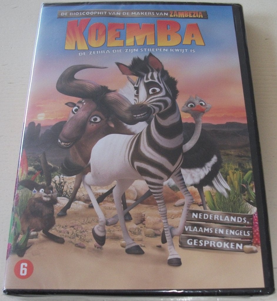 Dvd *** KOEMBA *** Zebra die zijn Strepen kwijt is *NIEUW*, Tekenfilm, Amerikaans, Ophalen of Verzenden, Vanaf 6 jaar