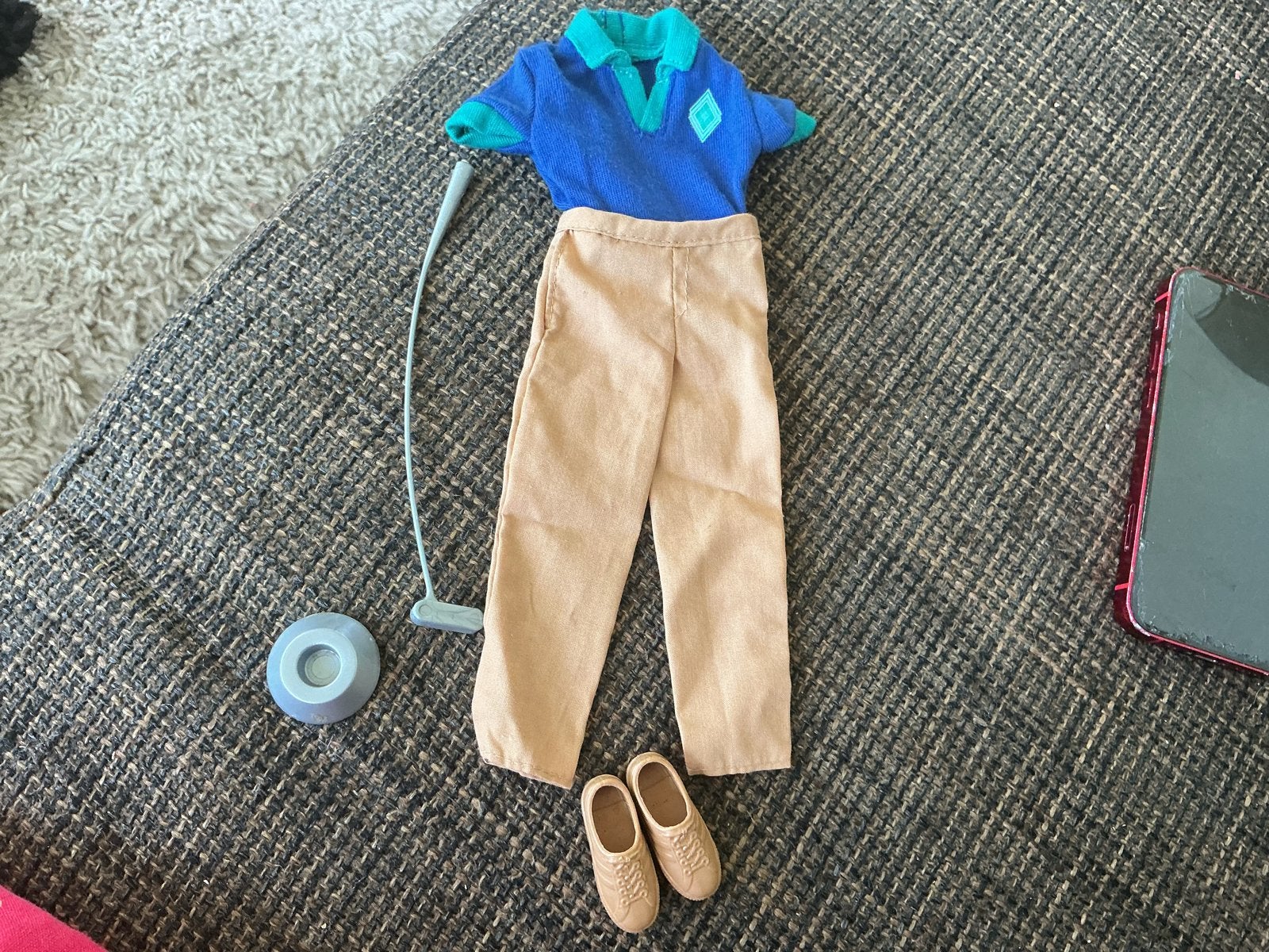 Vintage Barbie Ken Golf Club Outfit 1996 (Mattel #16238), Ophalen of Verzenden, Gebruikt, Barbie