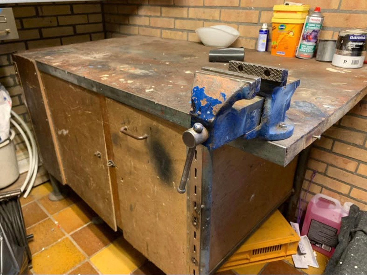Stevige werkbank, Doe-het-zelf en Verbouw, Ophalen, Gebruikt, 120 tot 170 cm