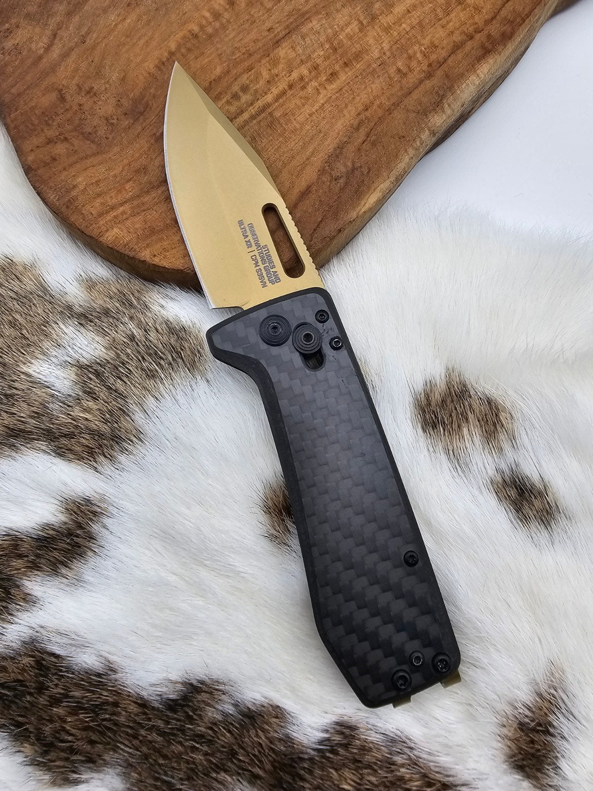 SOG Ultra XR Carbon & Goud Zakmes - Exclusief Design, Ophalen of Verzenden