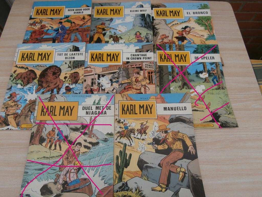 strips Karl May-w.vandersteen-zie lijst, Meerdere stripboeken, Ophalen of Verzenden, Gelezen
