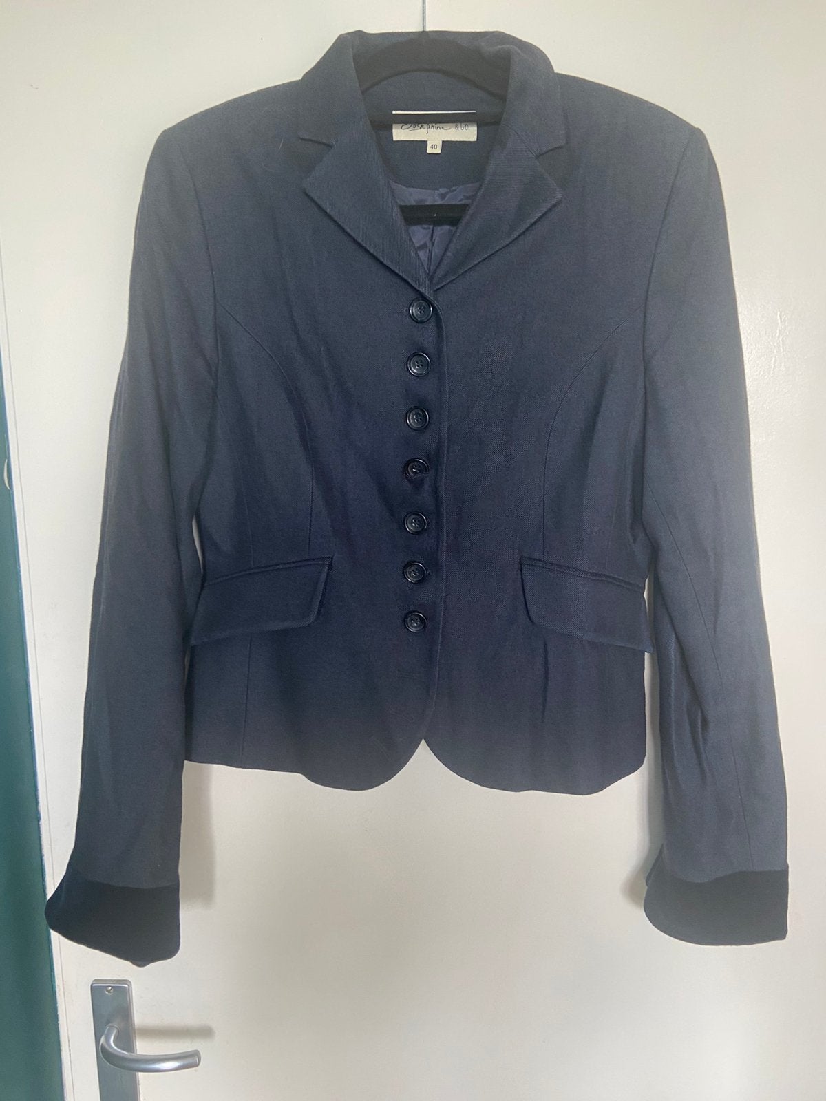 Mooi donkerblauw deels wol colbert Josephine & Co 40, Maat 38/40 (M), Blauw, Ophalen of Verzenden, Zo goed als nieuw