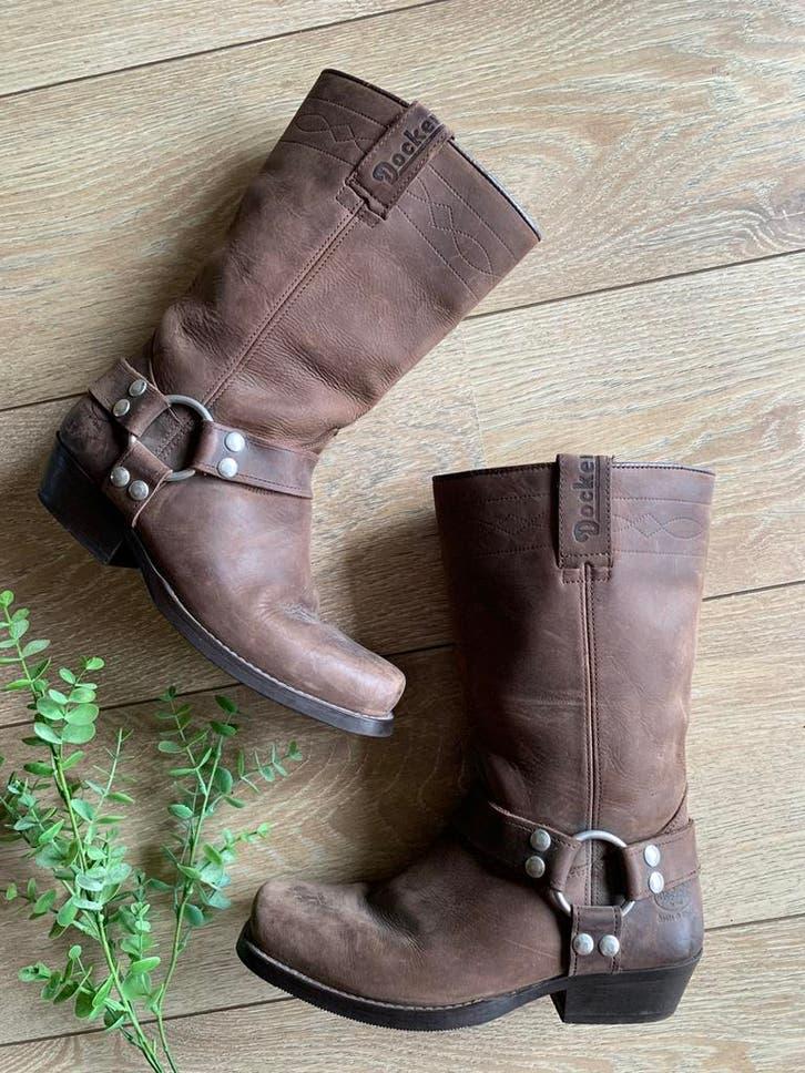 Dockers bikerboots 40 western boots bohemian laarzen, Hoge laarzen, -, Ophalen of Verzenden, Zo goed als nieuw