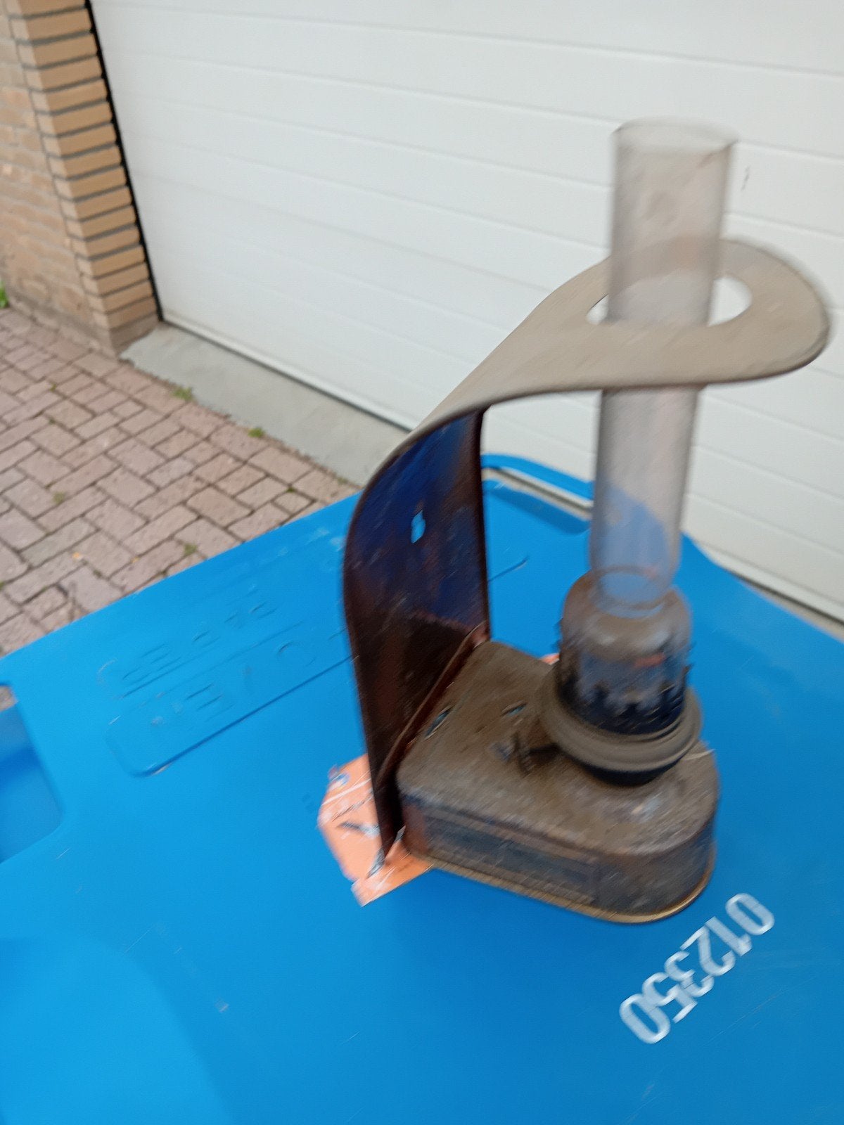Oude olielamp / lantaarn - decoratief item, Antiek en Kunst, Ophalen