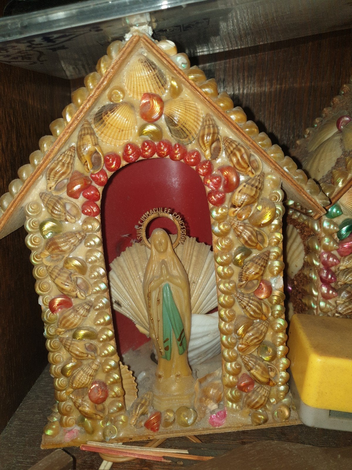 vintage maria schelpen kappelletje met verlichting, Ophalen