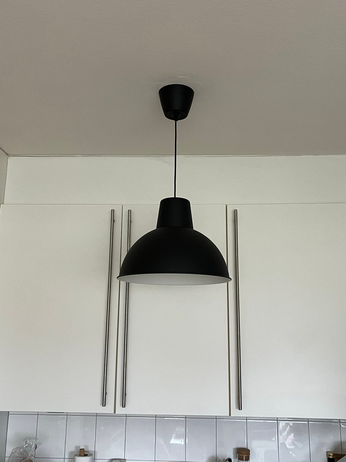 Zwarte hanglamp - IKEA SKURUP, Ophalen, Zo goed als nieuw, Metaal