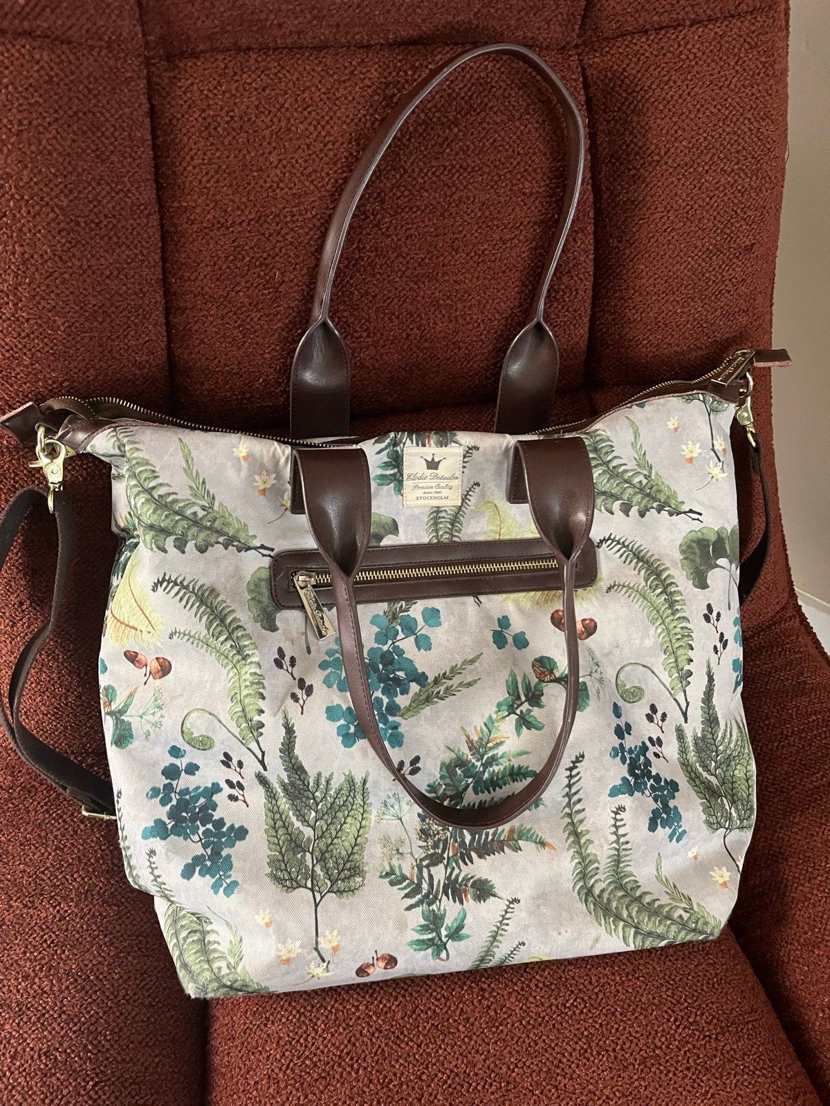 Elodie Details luiertas met botanische print, Ophalen, Geïsoleerde vakken, Gebruikt, Verzorgingstas