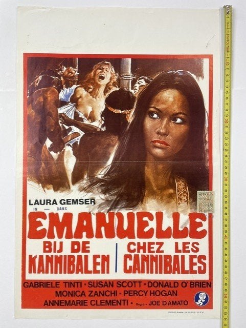 poster Lara Gemser 'Emanuelle' 1977, Ophalen of Verzenden, Zo goed als nieuw, A1 t/m A3, Muziek