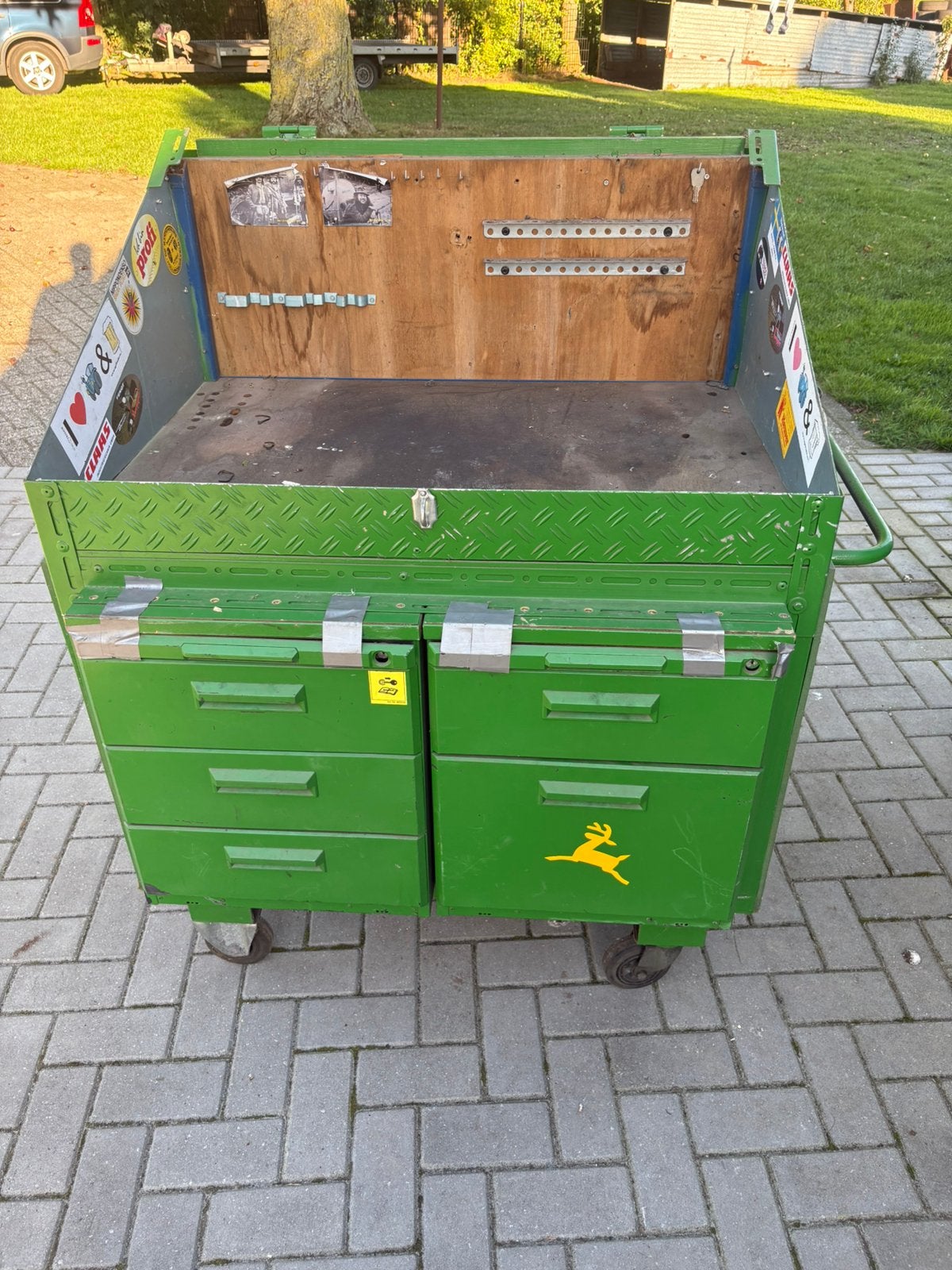 Gereedschapskar | rijdbare werkbank | afsluitbaar, Doe-het-zelf en Verbouw, Ophalen, Gebruikt