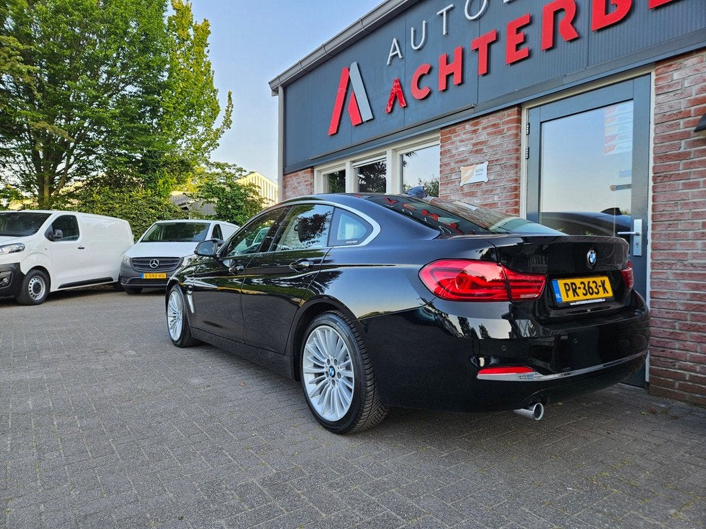 BMW 4-serie Gran Coupé 418i High Executive Automaat! Leer!, Auto's, BMW, Automaat, Gebruikt, Euro 6, Zwart