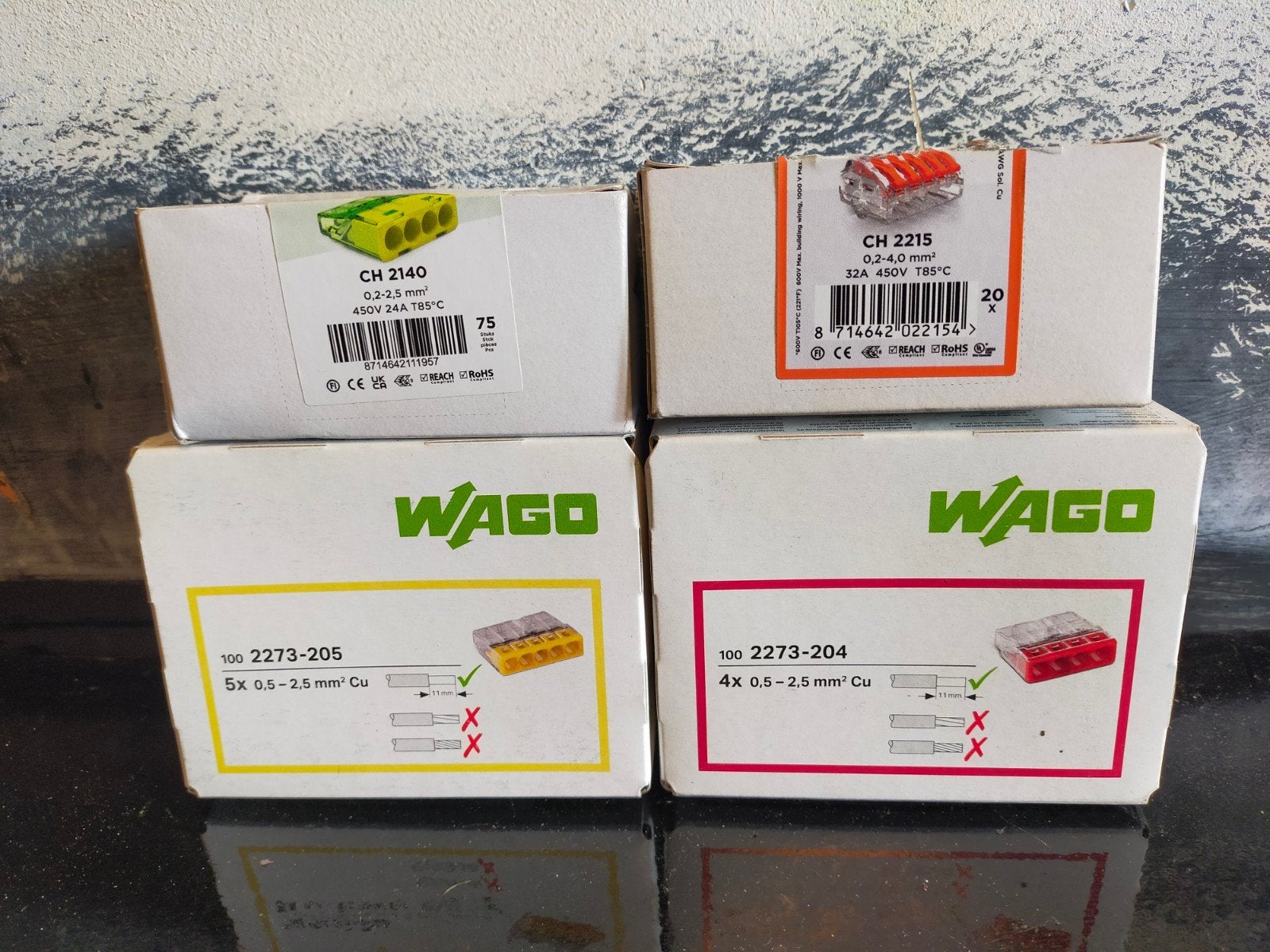 las klemmen div Soorten lasklem conex wago, Ophalen, Nieuw