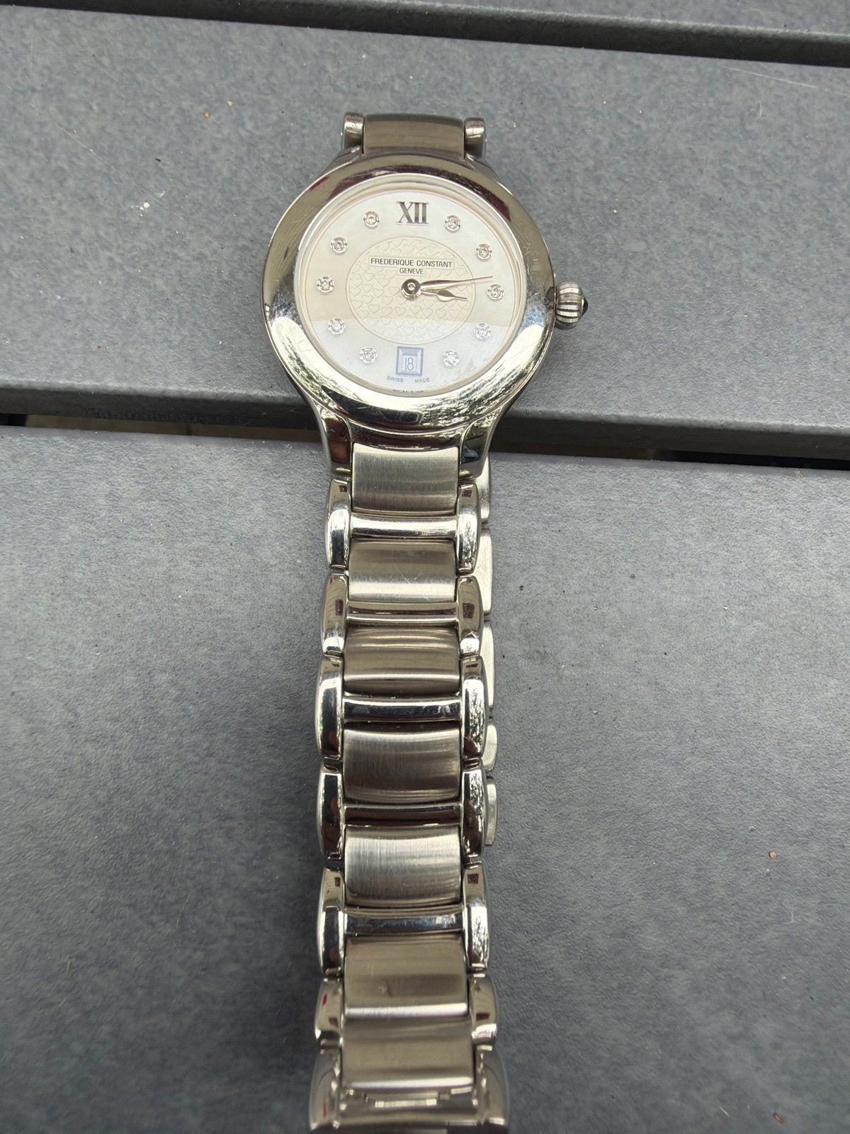 Frederique Constant Dameshorloge Staal, Overige merken, Staal, Polshorloge, Ophalen of Verzenden