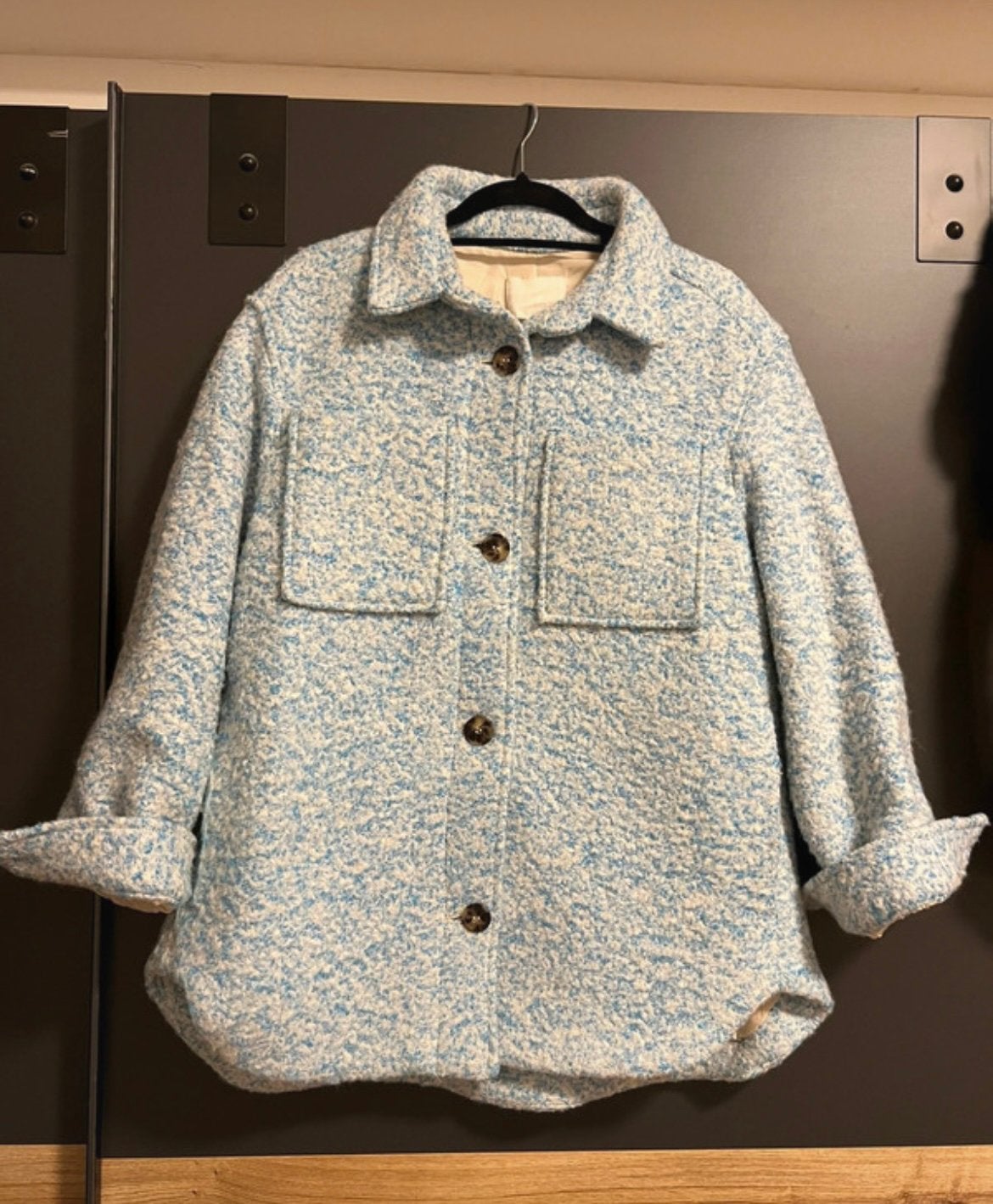 Leuke jas, Ophalen of Verzenden, Zo goed als nieuw, Maat 36 (S), Blauw