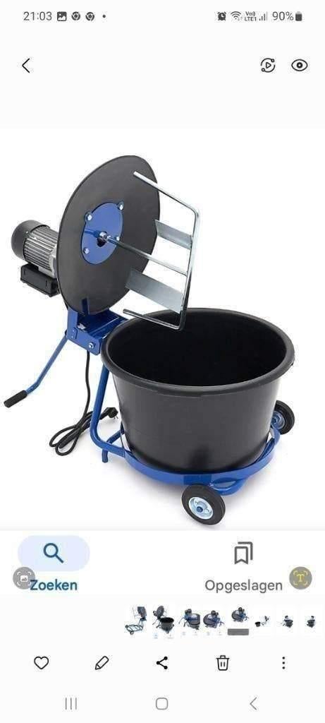 Hbm mixer dwang menger 50litre, Doe-het-zelf en Verbouw, Ophalen, Nieuw