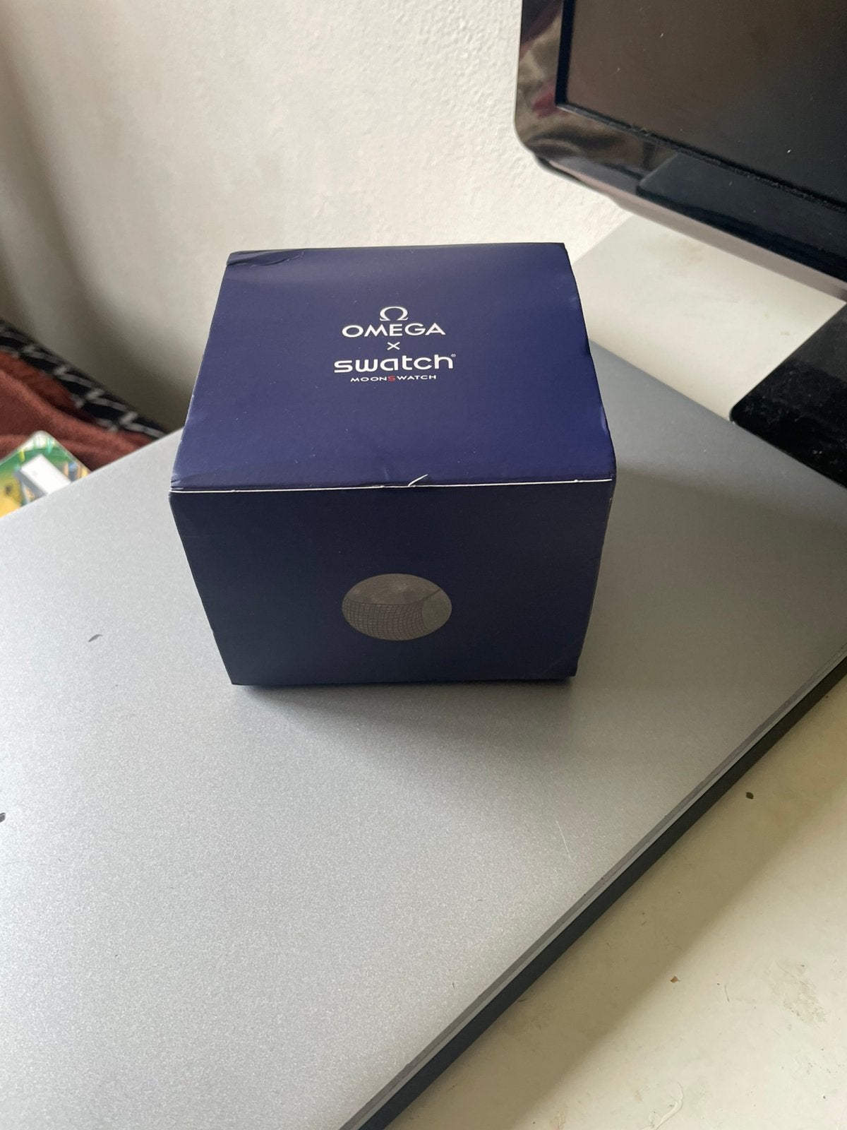 Omega Swatch blauw, Sieraden, Tassen en Uiterlijk, Horloges | Heren, Ophalen of Verzenden, Zo goed als nieuw, Kunststof, Omega
