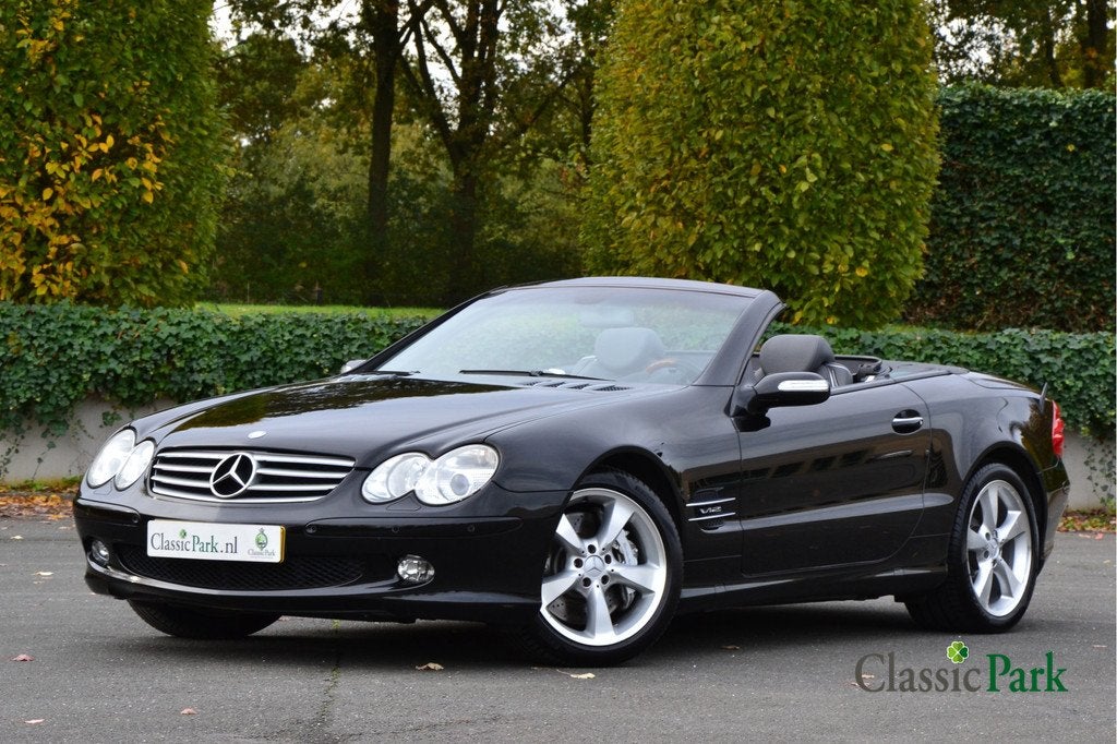 Mercedes-Benz SL-Klasse 600 (bj 2004, automaat), Auto's, Automaat, Zwart, Leder, Bedrijf