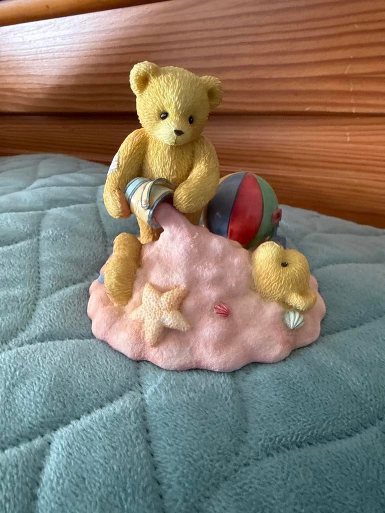 Cherished Teddies Jim and Joey - Strandtafereel, Verzamelen, Beren en Cherished Teddies, Ophalen, Zo goed als nieuw, Beeldje, Cherished Teddies