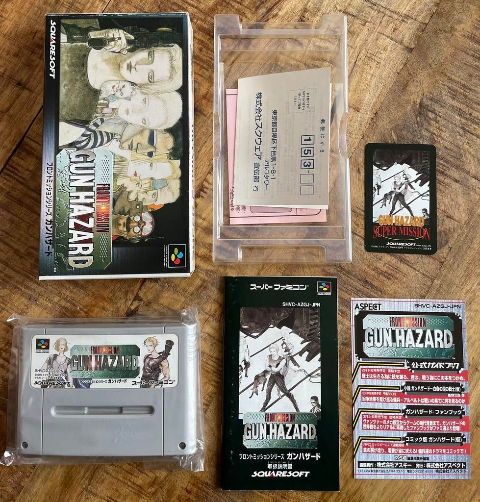Front Mission Gun Hazard SNES Super Nintendo SFC CIB NTSC, 1 speler, Racen en Vliegen, Ophalen of Verzenden, Zo goed als nieuw
