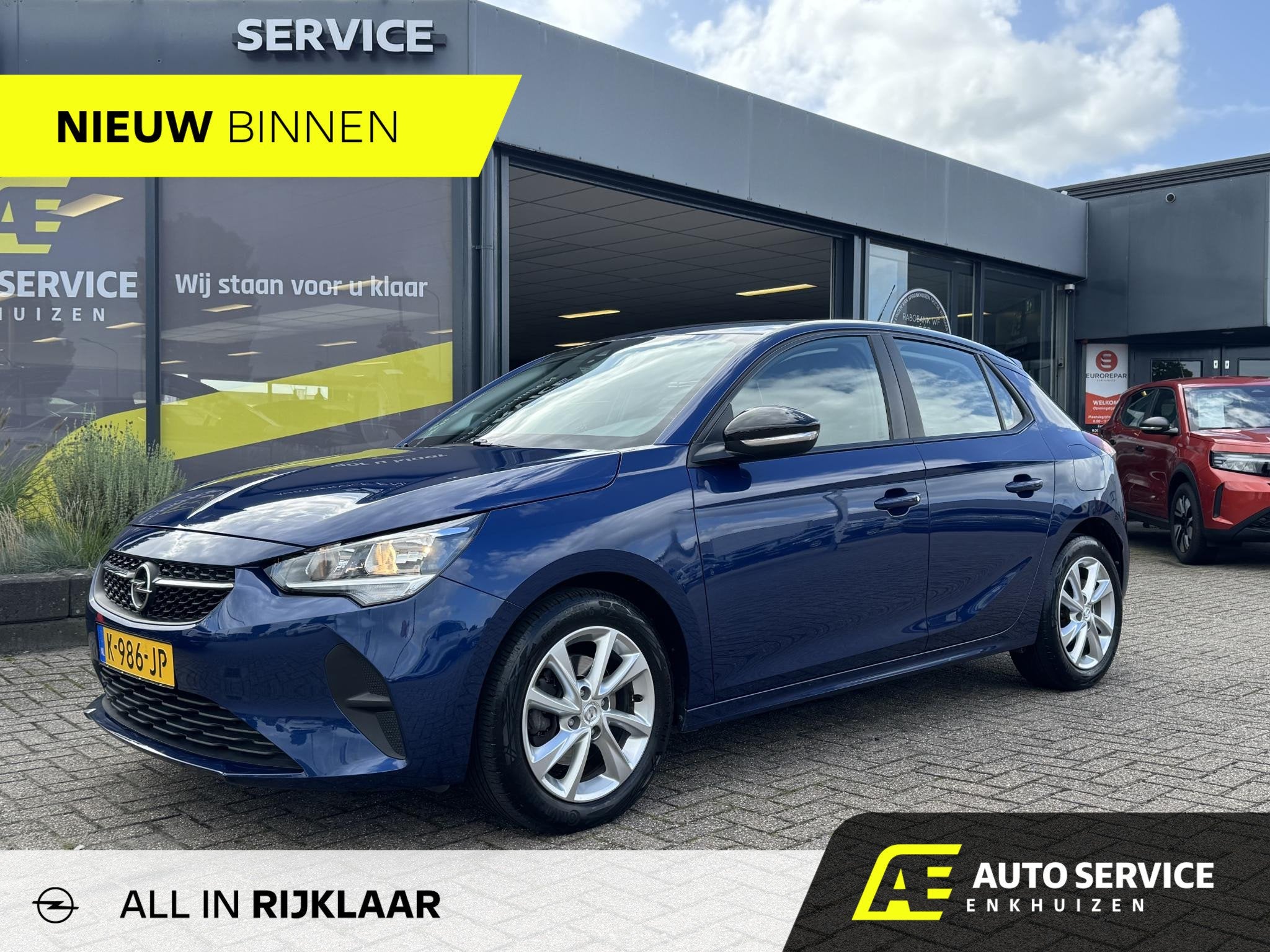 Opel Corsa 1.2 Turbo Edition Rijklaarprijs! incl beurt en ga, Auto's, Voorwielaandrijving, Stof, Gebruikt, Blauw