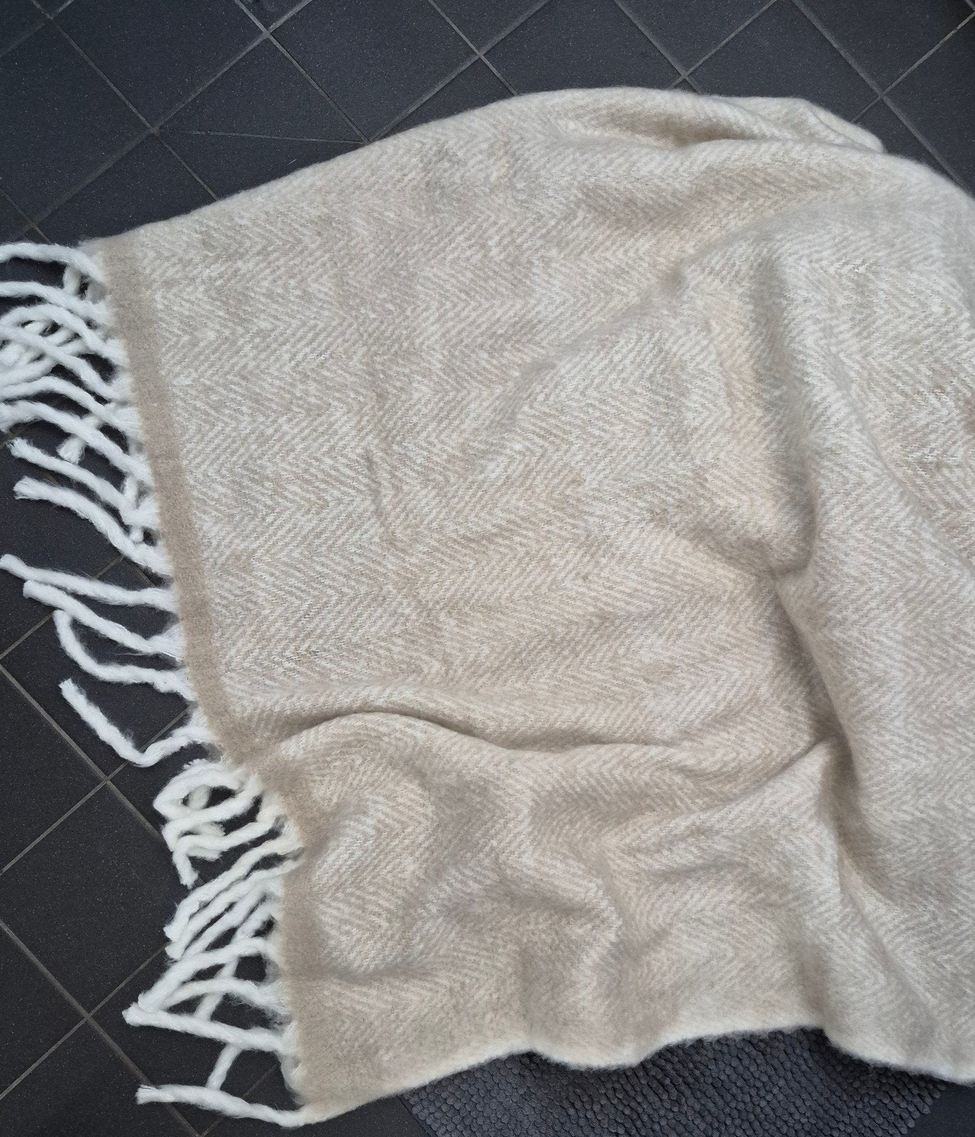 Nieuw Plaid 170x120 cm - Acryl/Polyester, Beige, Nieuw, Ophalen of Verzenden, Plaid