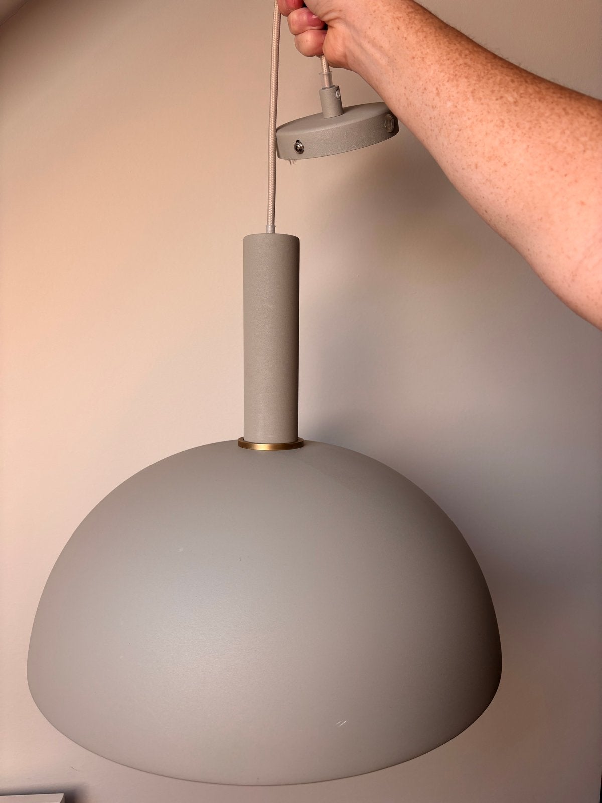 Ferm Living hanglamp cashmere, Ophalen, Zo goed als nieuw, Metaal, E27 (groot)