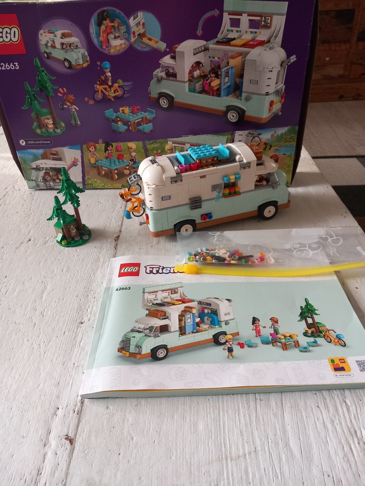 lego friends camper, Ophalen of Verzenden, Zo goed als nieuw
