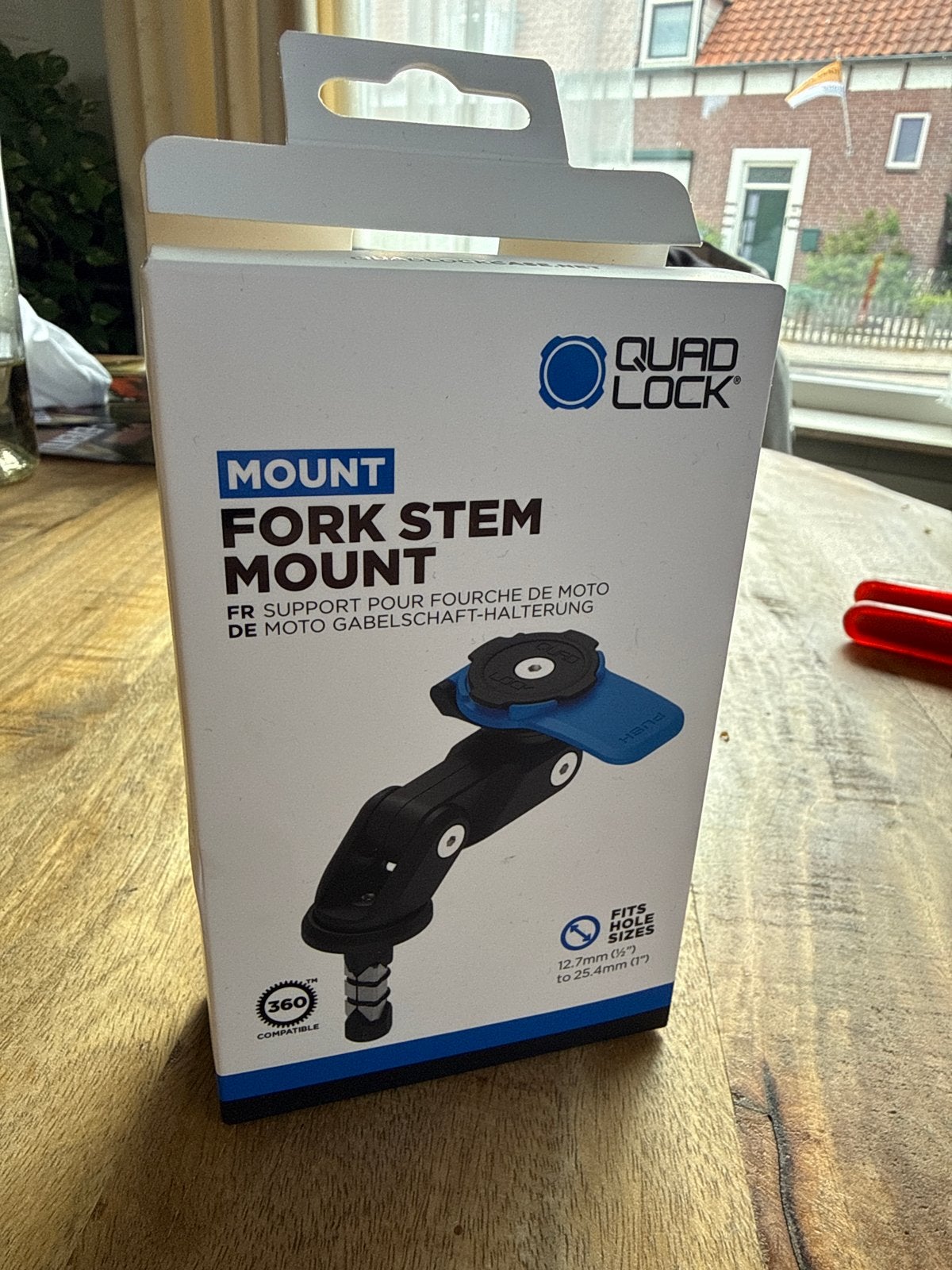 Quad Lock Fork Stem Mount Telefoonhouder Motor, Telecommunicatie, Telefoonhouders, Ophalen of Verzenden, Nieuw, Motor