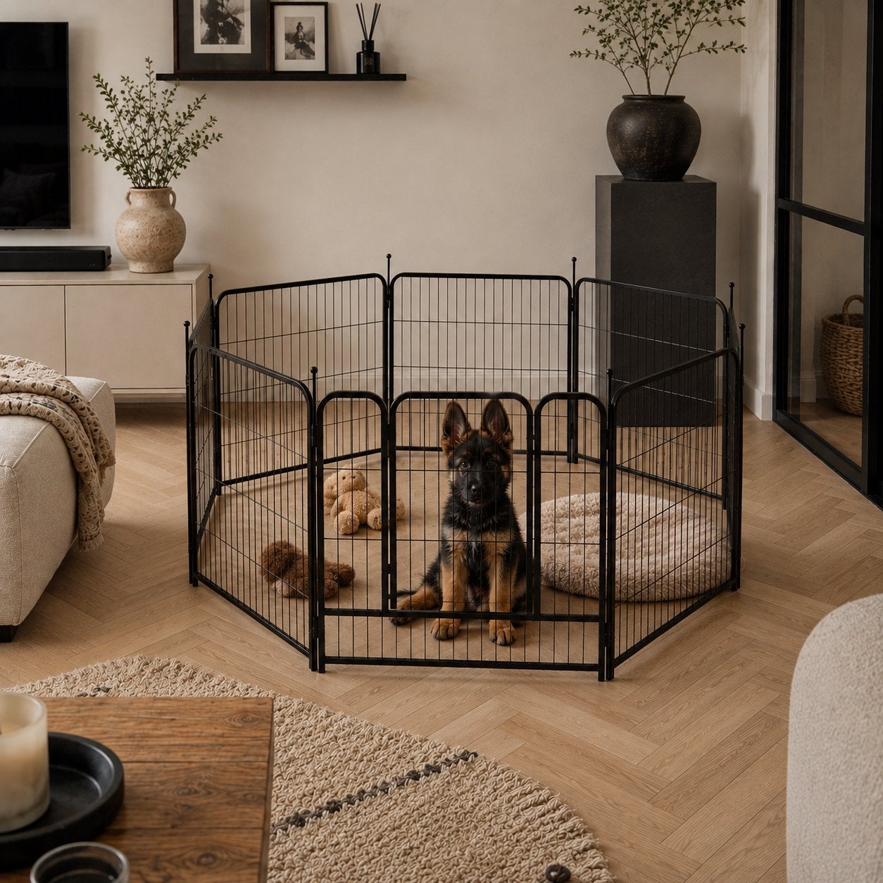 Puppy Honden ren in doos bench konijn, Ophalen, Zo goed als nieuw