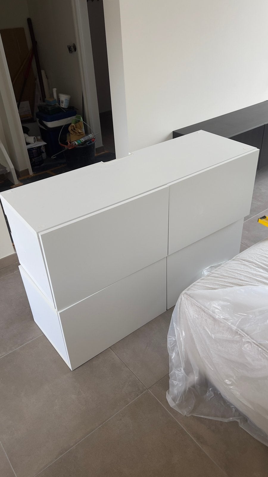 IKEA BESTA 2x 120 cm wit, Huis en Inrichting, Kasten | Televisiemeubels, Ophalen, 100 tot 150 cm, Zo goed als nieuw, Minder dan 100 cm
