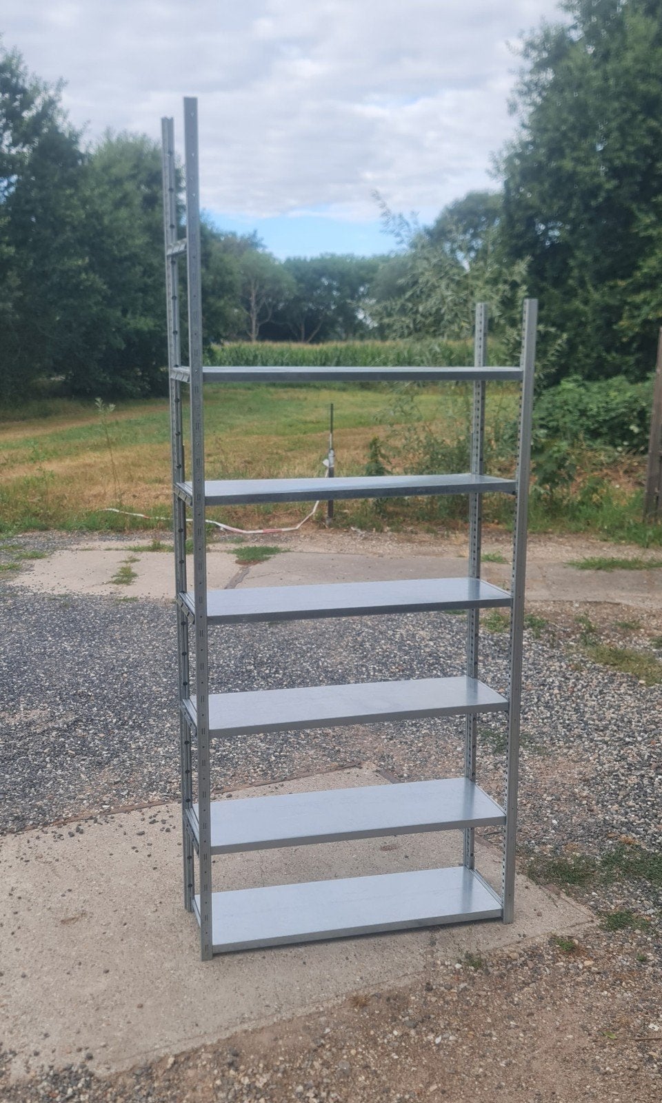 Metalen stellingen. 250x100x30 cm. 2 staanders 6 platen., Ophalen, Nieuw