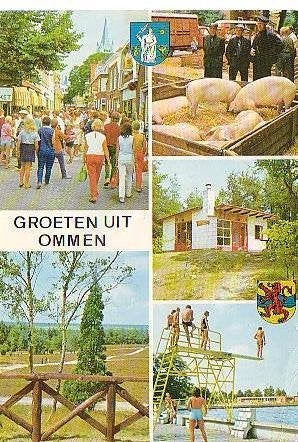 Ansichtkaart 	Ommen	5-luik, Verzamelen, Ansichtkaarten | Nederland, Verzenden, 1960 tot 1980, Gelopen, Overijssel