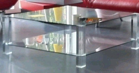BOR - Design          Salontafel glas   100-100, Ophalen, Vierkant, 100 tot 150 cm, 50 tot 100 cm