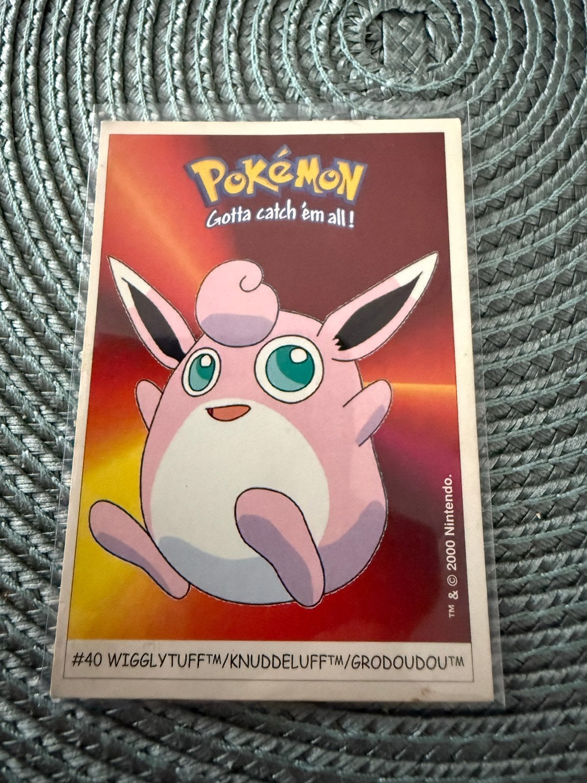 Pokémon Wigglytuff Sticker Dunkin Boomer #40, Hobby en Vrije tijd, Verzamelkaartspellen | Pokémon, Ophalen of Verzenden, Gebruikt