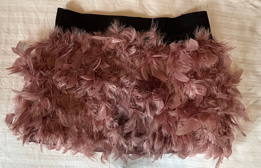 Light Pink Feather Skirt – Stradivarius – Size S, Verzenden, Nieuw, Roze, Boven de knie