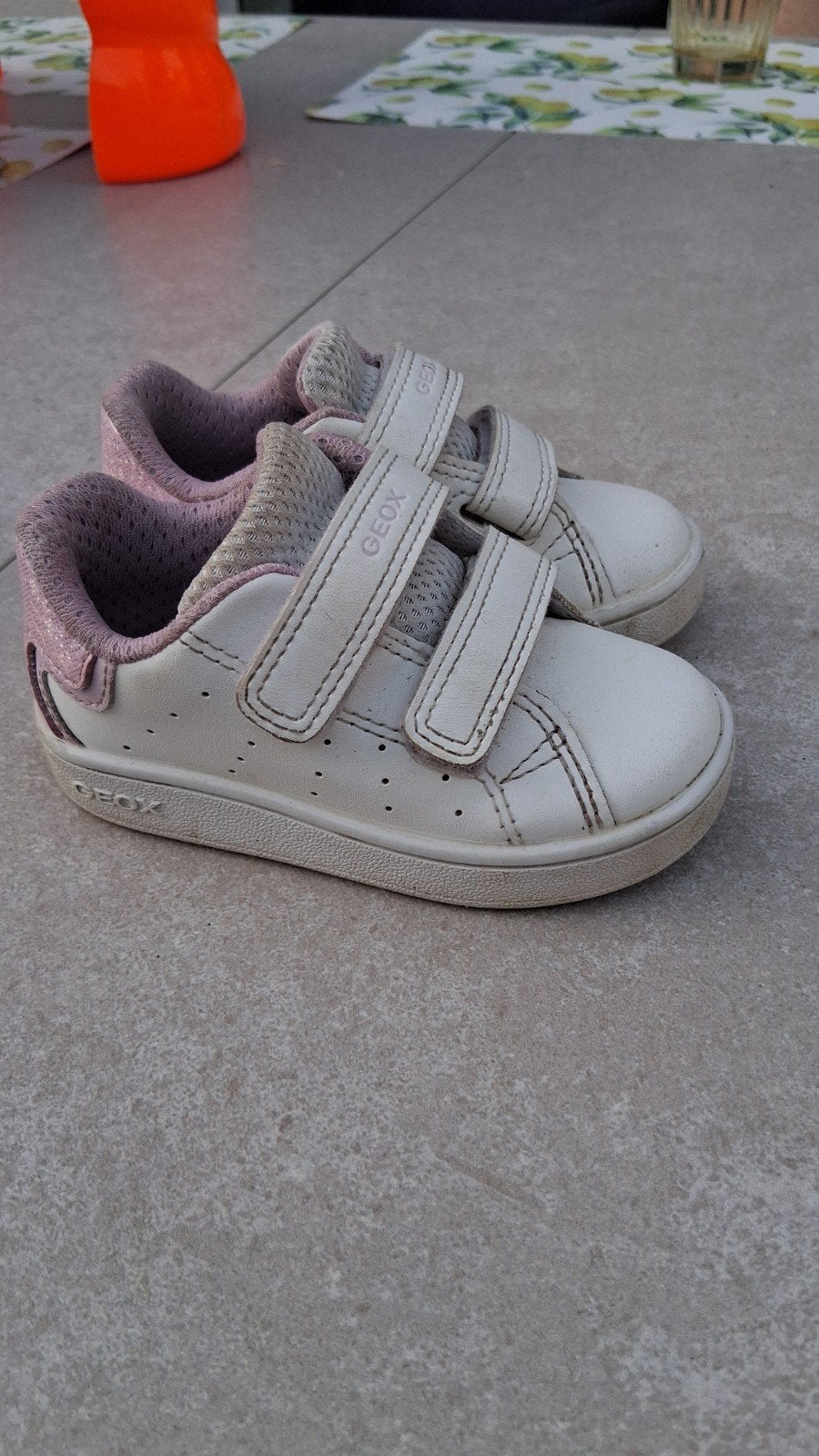 leren geox sneakers wit maat 20, Schoentjes, Ophalen of Verzenden, Zo goed als nieuw, Geox
