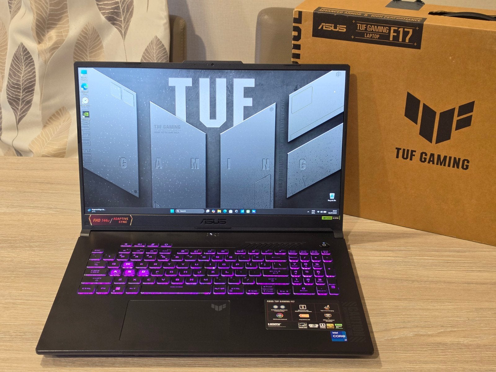 17.3" Asus TUF RTX 4060/Core i7-13620H/SSD 1TB/16GB.GARANTIE, Met videokaart, Zo goed als nieuw, Gaming, SSD