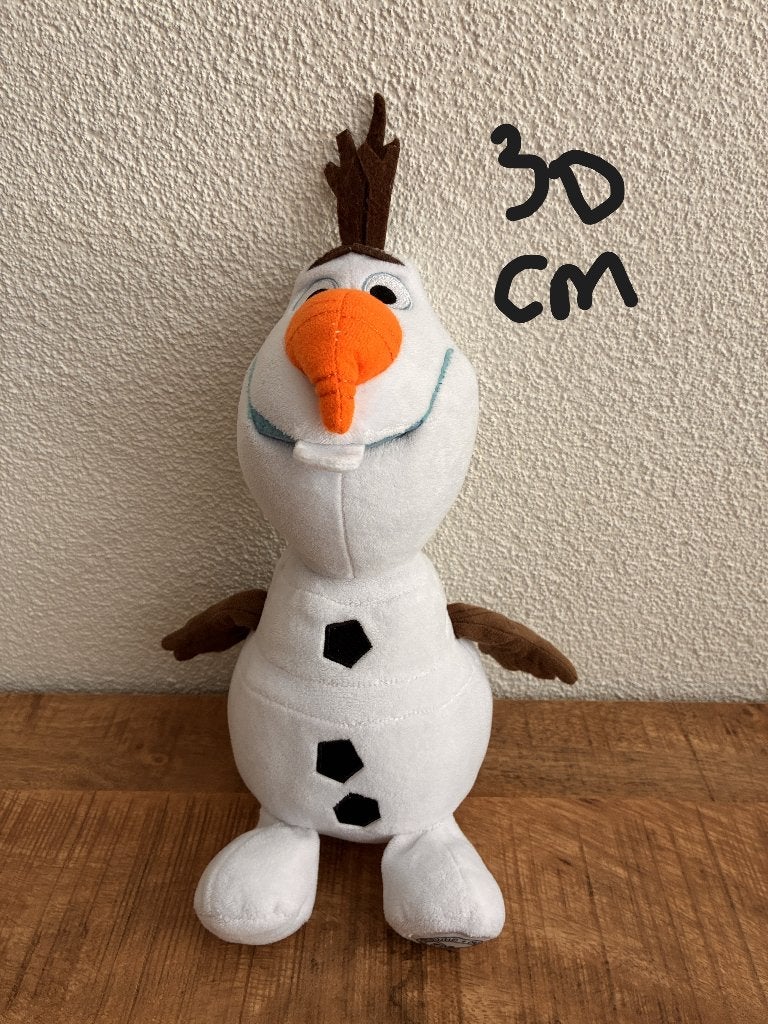 Knuffel The Disney Store Olaf van Frozen. Ong. 30 cm. ZGAN., Verzamelen, Ophalen of Verzenden, Overige figuren, Zo goed als nieuw