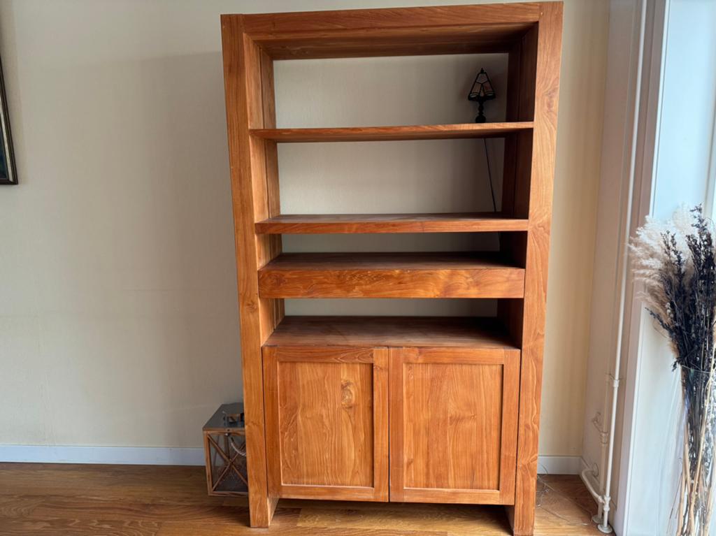 Massief eikenhouten buffetkast, Huis en Inrichting, Ophalen, Zie foto, Gebruikt, 100 tot 150 cm