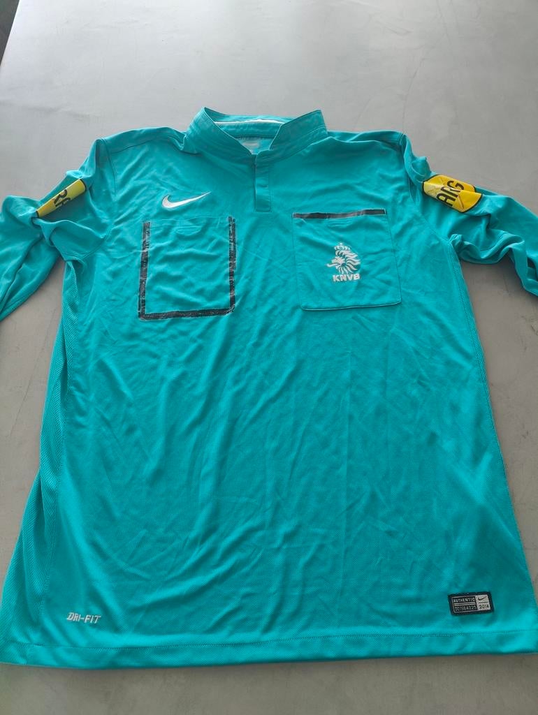 KNVB Scheidsrechter Shirt Lange Mouwen Zwart - Maat XL, Maat XL, Ophalen of Verzenden, Gebruikt, Shirt