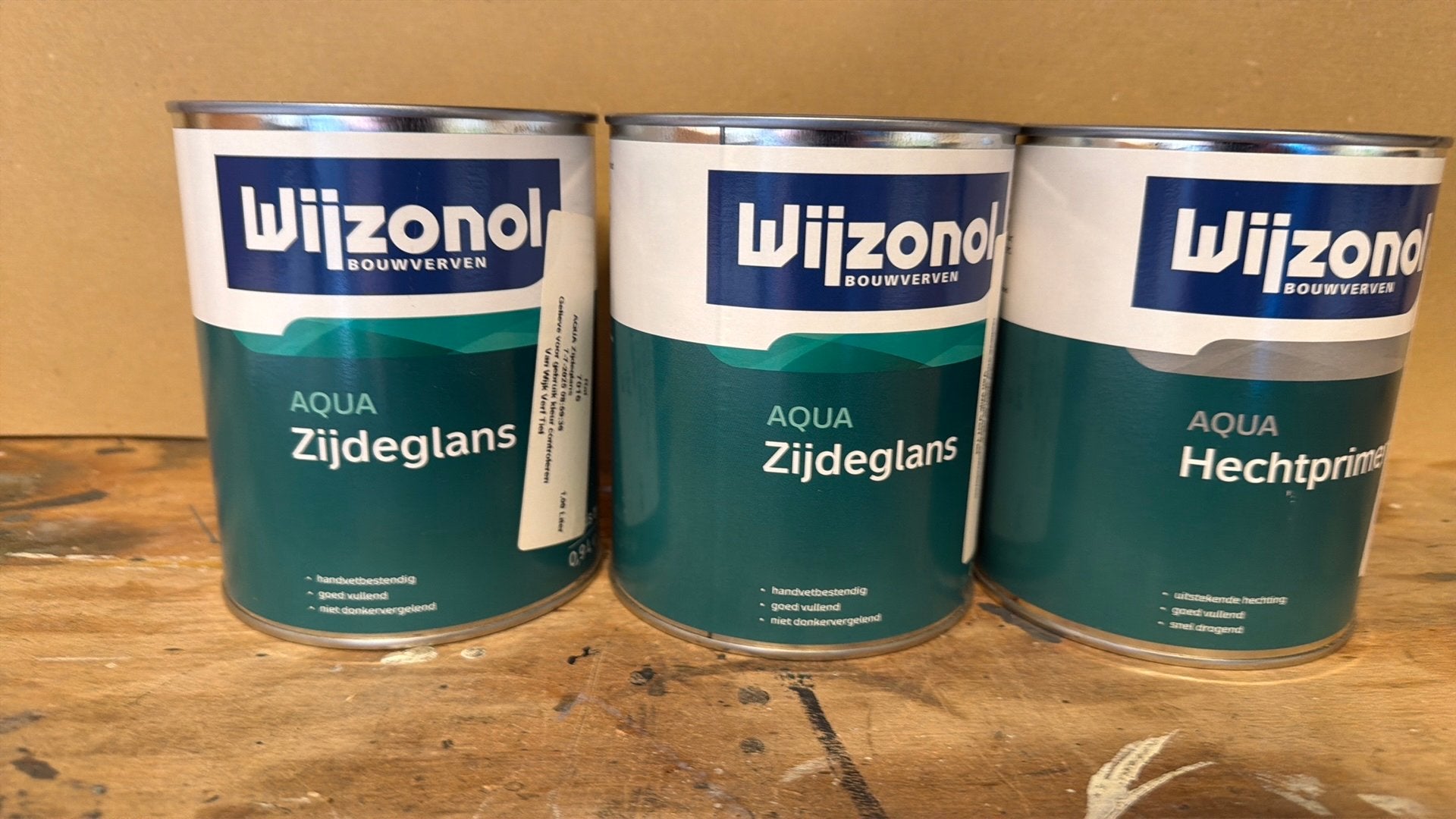 Wijzonol aqua hechtprimer en zijdeglans. Ral 7016., Nieuw, Ophalen of Verzenden, Verf, Grijs
