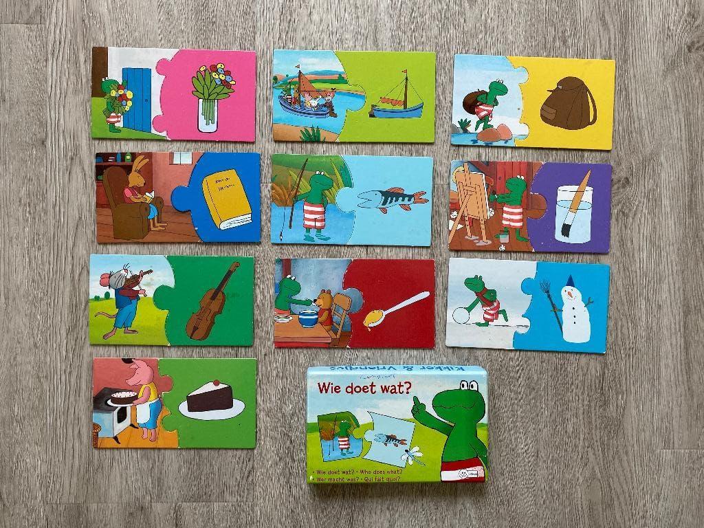 Kikker Wie doet wat puzzels, Ophalen of Verzenden, Gebruikt
