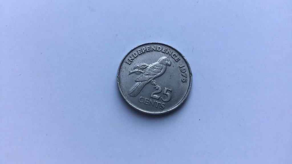 Seychelles 25 cents 1976 independence., Postzegels en Munten, Munten | Afrika, Ophalen of Verzenden, Overige landen