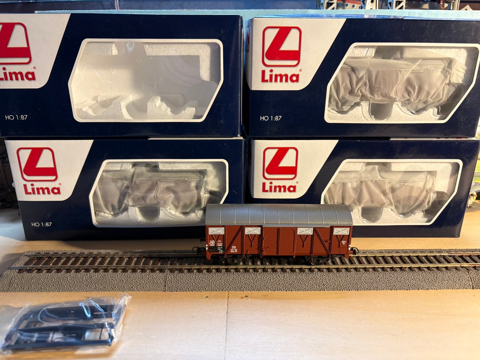 Lima 4x Gs Goederen wagens, Gelijkstroom, Verzenden, Wagon, Zo goed als nieuw